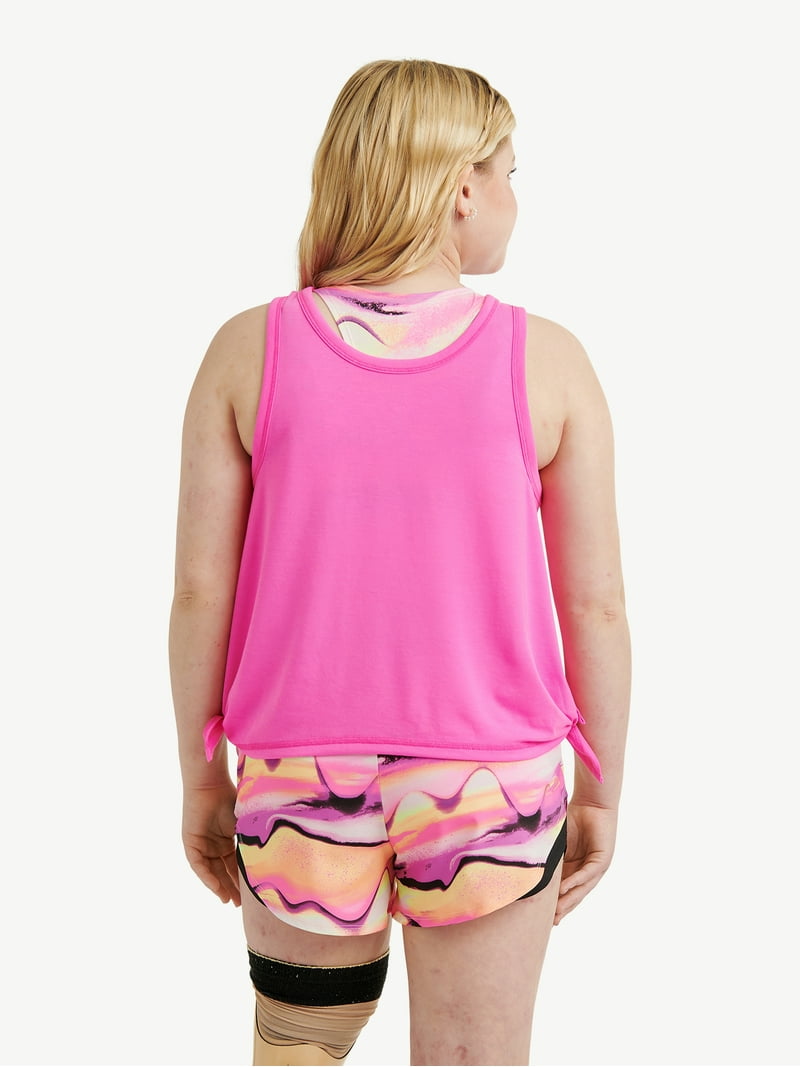 Justice Girls Side Tie 2FER Tank, Sizes XS-XLP - Walmart.com