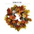 thumbnail image 2 of Uxgjfwu Fall Wreath 22 Inch Artificial Maple Leaf Decor, Pumpkin Vine Autumn Door Hanger with Mini Fruits, Seasonal Porch Decoration, 2 of 8