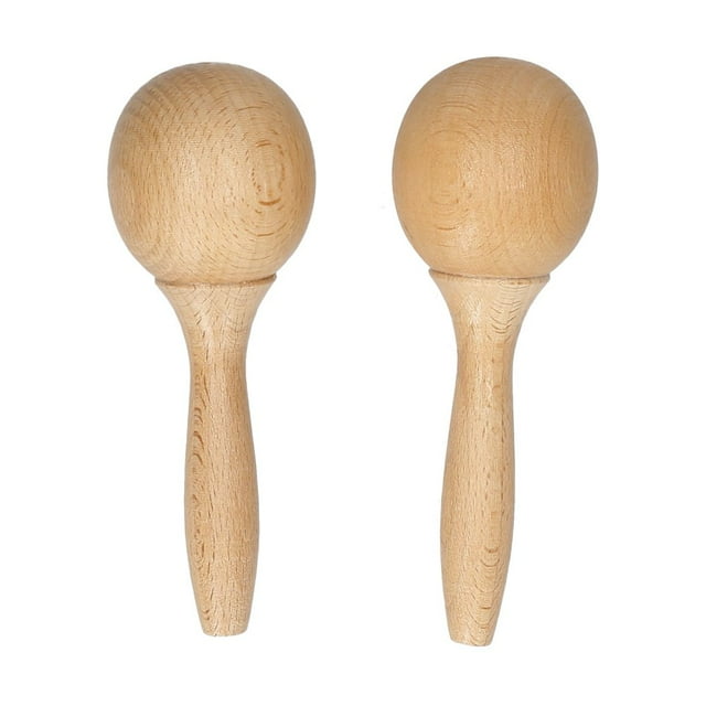 MesaSe Maraca en Hêtre Hochet Instrument de Percussion Maraca en Bois Paire de Maracas de Percussion pour Enfants Instrument de Musique 1 Paire