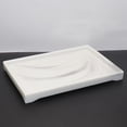 thumbnail image 4 of Bandeja de tocador de imitación de mármol, regalo de inauguración de la casa de resina, almacenamiento para bañera Blanco, 4 of 8