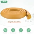 thumbnail image 3 of Uxcell 4 Pack Corner Guards Edge Protectors 6.5 Ft L-Shape for Furniture Wood CoLor, 3 of 6