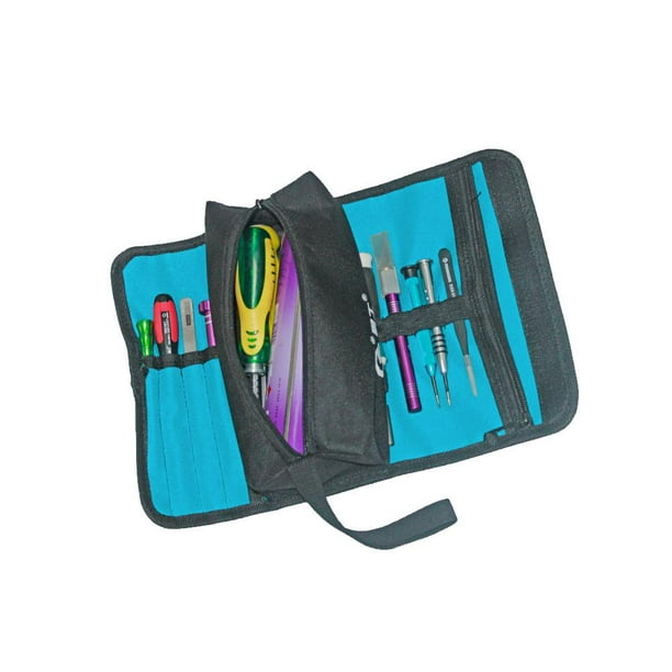 Cergrey Pochette à outils pour électricien, sac à outils, organisateur  pratique pour sac de rangement pour rouleau d'électricien professionnel  pliable 