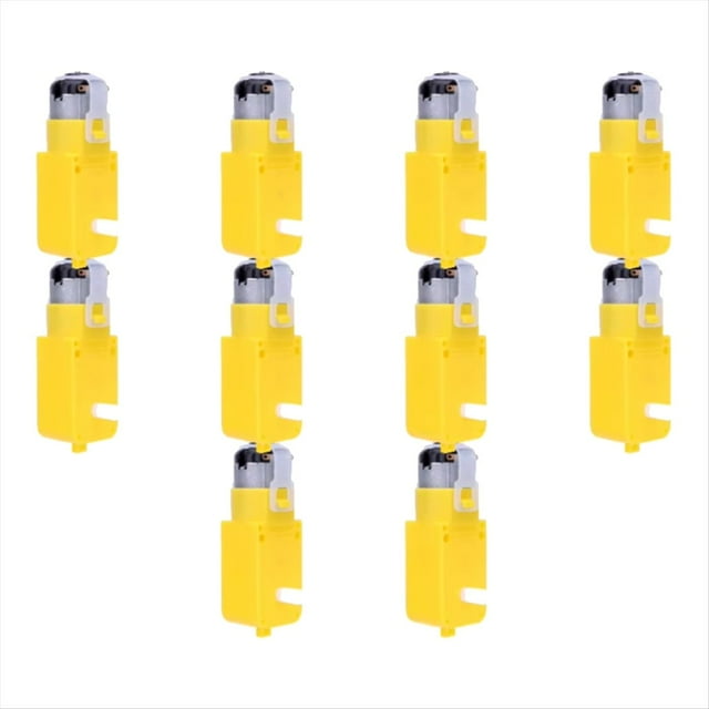 Módulo de Motor TT de 10 Piezas para Robot de Coche Inteligente DIY, Motorreductor de Doble Eje CC de 3-12 V para Robótica y Vehículos Inteligentes.