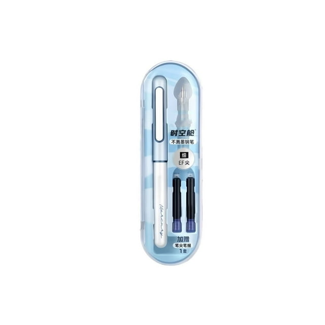 2ml Writing Erasable Blue Pen Core Student Practicing Calligraphy With A Straight Posture EF Pointed Non Splashing Ink Pen