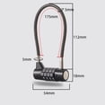 thumbnail image 4 of 2X Cerraduras de Equipaje, Candados de Seguridad para Maletas de 4 Dígitos, Candado de Combinación para Maletas Candado de Viaje con Cable Flexible, Candado para Bicicletas, 4 of 8