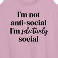 thumbnail image 3 of Instant Message - Not Anti Social Selectively Social - Women's Racerback Tank Top, 3 of 6