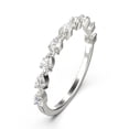 thumbnail image 2 of 0.36ct Diamond Moissanite Guideline 18K White Gold Over Silver Wedding Band, 2 of 4