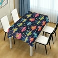 thumbnail image 4 of Yayeee Tablecloths 54" x 54" Rectangle Wrinkle Resistant Party Table Cover, Cartoon Space Cat, 4 of 8