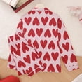 thumbnail image 6 of Womens Valentines Pajamas Sets Long Sleeve Button Down Shirts and Casual Pants Comfortable 2 Piece Home Sleepwear for Women Red L, 6 of 6