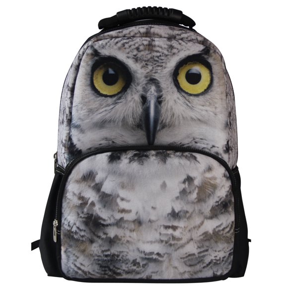 Owl Backpack 3D Deep Stereographic on Felt Fabric