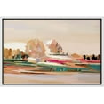 thumbnail image 3 of PixonSign Framed Canvas Print Wall Art Multicolor Pastel Forest Country Field Nature Wilderness Illustrations Modern Art Decorative Minimal Rustic for Living Room, Bedroom, Office - 16"x24" White, 3 of 5