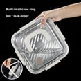 thumbnail image 4 of Boîte à Lunch en Acier Inoxydable 1200ml-3000ml Carrée Scellée Anti-Déversement Boîte de Rangement Réfrigérateur Boîte à Lunch Portable pour Cuisine Bureau Camping, 4 of 7