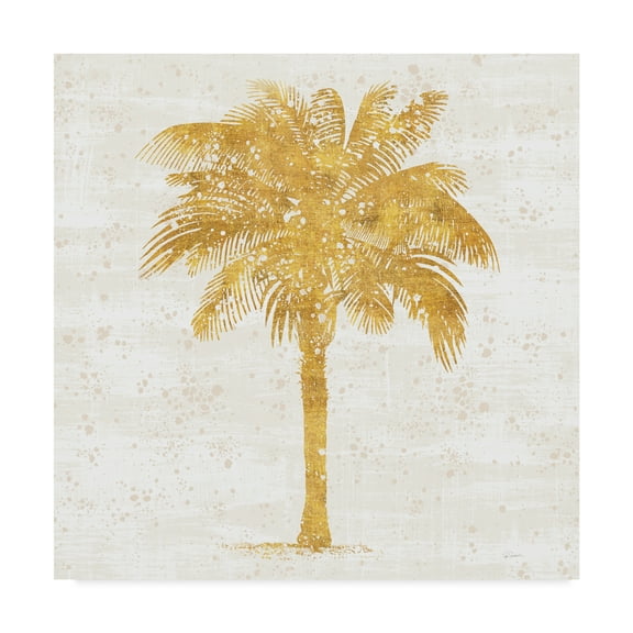 Trademark Fine Art 'Palm Coast II On White' Canvas Art by Sue Schlabach