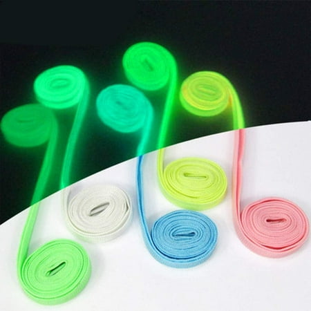 

Rush 5 Pair Luminous Flat Shoelaces Colorful Fluorescent Light Up Sport Shoelaces Adults Kids Christmas Day Party(39.37 in ) S3305