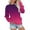 Wine, variant on Idoravan Womens Long Sleeve Casual Tops Gradient Printed Round Neck Blouse Pullover