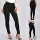 thumbnail image 2 of Pantalones pitillo de denim elástico de cintura alta para mujer - Ajuste ceñido, sexy, ropa informal para fiestas, 2 of 2