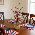 thumbnail image 1 of Patriotic Independence Day Artificial Decorative Tree, Red White Blue Star Floral Table Centerpiece, Plastic, 50 cm, Multicolor, 1 pc, 1 of 6