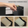 thumbnail image 3 of Black Lockable Filing Cabinet - 4-Drawer Office File Cabinet with Adjustable Rails & Printer Stand, 15.7" x 15.7" x 51.6" - Home Office Storage, 3 of 7
