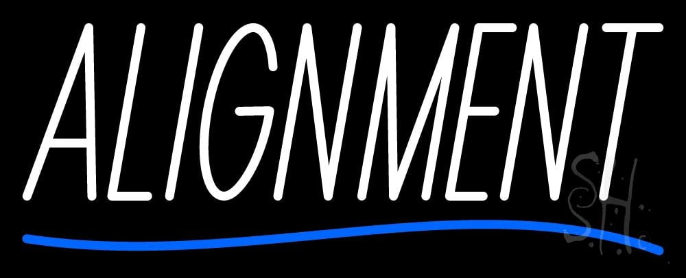Alignment LED Neon Sign 10 x 24 - inches, Clear Edge Cut Acrylic ...