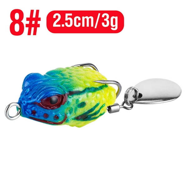 2.5cm/3g Mini Frog Fishing Lures With Spoon Double Hooks