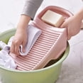 thumbnail image 2 of Plastic Washboard Non-Slip Washboard Hand Wash Clothes Laundry Pad Washing Scrubbing Board for Home Household (Grey), 2 of 6