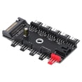 thumbnail image 2 of Concentrador De Ventilador De Interfaz SATA, Concentrador De Ventilador De Chasis Regulado Por Velocidad De Cable PWM Portátil Fijo Para Computadora, 2 of 8