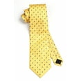 thumbnail image 6 of HISDERN Yellow Ties for Men Plaid Mens Ties Pocket Square Tie Set Formal Business Wedding Neckties, 6 of 7