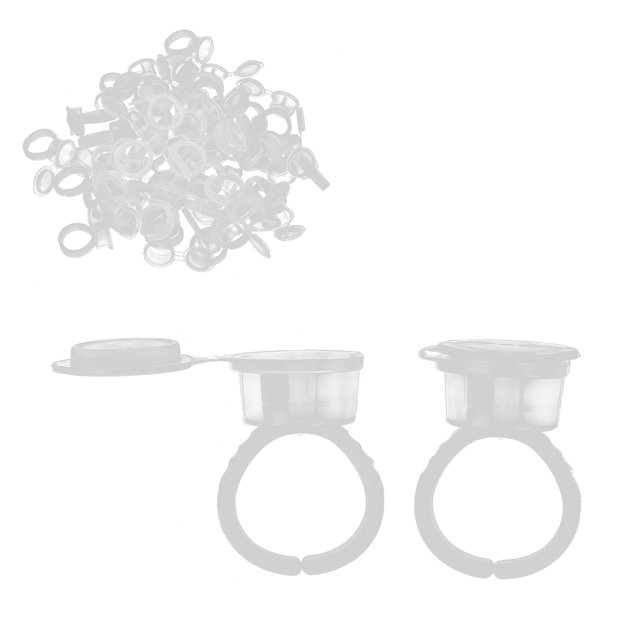 Tazas De Pegamento Para Pestañas, Taza De Anillo De Pigmento PP Portátil Para Tatuadores Para Salón De Belleza ANGGREK Lash Glue Cups