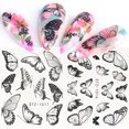 thumbnail image 4 of 30 hojas de pegatinas de arte de uñas de mariposa, pegatinas de transferencia de agua para Abanopi Etiqueta engomada del clavo, 4 of 6