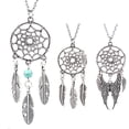 thumbnail image 4 of SmartBy Necklace Ethnic Dream Catcher Women Feather Wing Chain Necklace for Banquet, 4 of 8