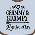 thumbnail image 4 of Inktastic Grammy and Grampy Love Me Valentine Boys or Girls Baby Bib, 4 of 4