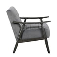 thumbnail image 3 of Gray Velvet Upholstered Accent Chair | Completes Home's Decor | Solid Wood and Plywood Construction | Addresses Need for Long - lasting Furniture, 3 of 3
