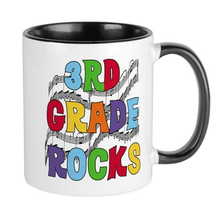 

CafePress - Bright Colors 3Rd Grade Mug - Ceramic Coffee Tea Novelty Mug Cup 11 oz