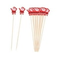 thumbnail image 2 of Christmas Cocktail Picks Cocktail Sticks 4.7 inch Xmas Cocktail Skewers Appetizer Fruits Picks for Dessert Drink Xmas Holiday Santa Claus 50pieces, 2 of 10