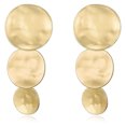 thumbnail image 1 of Laklulu Pendientes de mujer con hebilla geométrica en oro mate y plata, pendientes colgantes Vintage para mujer, 1 of 5