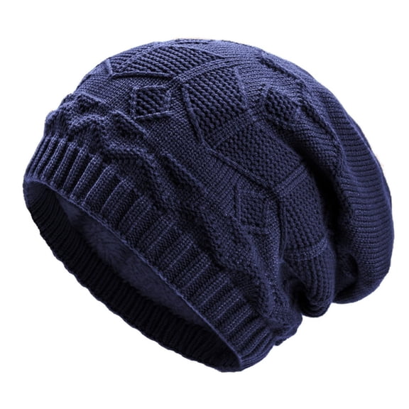 SwiftWear Crochet Slouchy Beanie with Ear Flaps, Stretchy Soft Warm Knit Winter Fleece Hat for Women & Men, Textured Ribbed Brim Hat​