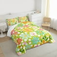 thumbnail image 3 of Manfei Groovy Floral Flowers Bedding Comforter Set 2pcs for Boys Girls,Spring Garden Twin Comforter Sets Microfiber,Polka Dots Breathable Bedding Set,Luxury Bedroom Decor,Reversible, 3 of 8