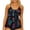BLACK MLT, variant on WOMENS BRA SIZED SWIMSUIT TANKINI TOP