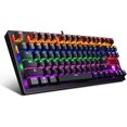 thumbnail image 1 of Clavier Mécanique de Jeu Rgb, Rétroéclairé Arc-en-Ciel Led, Interrupteurs Mécaniques Bleus Usb Filaire pour Ordinateur Multi-Appareils Mobile Pc Portable Windows/Mac/Ps4, 1 of 8