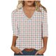 thumbnail image 2 of mfyjkho Tops Para Salir, Camiseta Holgada Informal Con Cuello Redondo Y Mangas Tres Cuartos Y Tres Cuartos Para Mujer Con Estampado Navideño Tops Para Salir Para Mujer M, 2 of 5