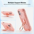 thumbnail image 2 of Allytechgroup Military-Grade Phone Case for Apple iPhone 16 Plus, Heavy Duty iPhone 16 Plus Cover with 360° Ring Kickstand, Shockproof TPU+PC Bumper, Raised Edges, Drop Protection, Rosegold, 2 of 6