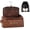 Style 2- Enjoy Your Time2, variant on Personalized Mens Toiletry Bag for Men YOUR TIME Foil Stamped Leather Travel Shaving Dopp Kit Groomsmen Gifts Dad Husband Boyfriend Wedding Birthday (Brown)