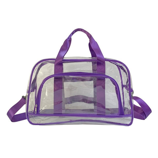 Mochila Bolsa de lona de PVC transparente Bolsa de fitness deportiva de gran capacidad para acampar (púrpura) Tmvgtek Para Estrenar