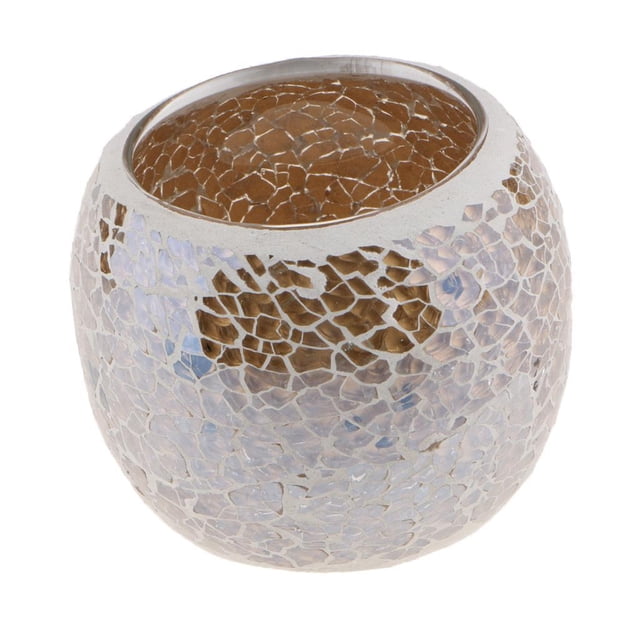 Abbracc Moroccan Mosaic Glass Votive Candle Tea Light Holder candelabra Candlestick-# 3 3