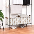 thumbnail image 3 of Yayeee Foldable Storage Basket for Shelves Waterproof Cloth Bins with Handles, Cartoon Ice Cream Pattern, 3 of 7
