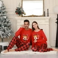 thumbnail image 6 of ZEFORTEX Christmas Reindeer Pattern Matching Pajamas - Holiday Long-Sleeved Set (Red Version), 6 of 9