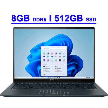 Asus Zenbook 14X OLED Premium Business Laptop 14.5" 2.8K 120Hz Touchscreen 550nits 100% DCI-P3 Glossy 13th Gen Intel 12-core i5-13500H 8GB DDR5 512GB SSD Backlit Thunderbolt FHD Camera Win11 Gray