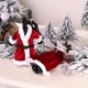 thumbnail image 3 of Paquete de 2 fundas para botellas de vino Mr and Mrs Santa Claus, fundas para botellas de vino de Papá Noel, decoración de vino de vacaciones, color rojo JAMW Sencillez, 3 of 5