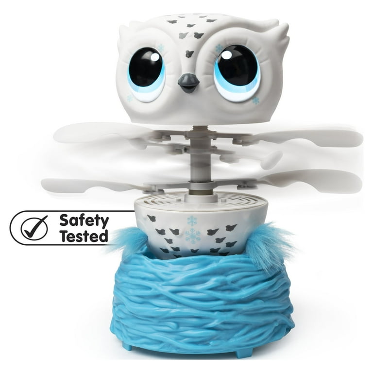 Free Shipping Owleez Flying Baby Owl Interactive Electronic Pet Toy with Lights and Sounds White for Kids Aged 6 and up Walmart