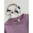 thumbnail image 5 of GXFC Baby Girl Fall Outfits Set Clothes 6M 12M 18M 2T 3T Kids Girl Long Sleeve Sweatshirts Tops and Cow Print Long Pants Headband 3Pcs Casual Autumn Clothing for Toddler Girl, 5 of 8